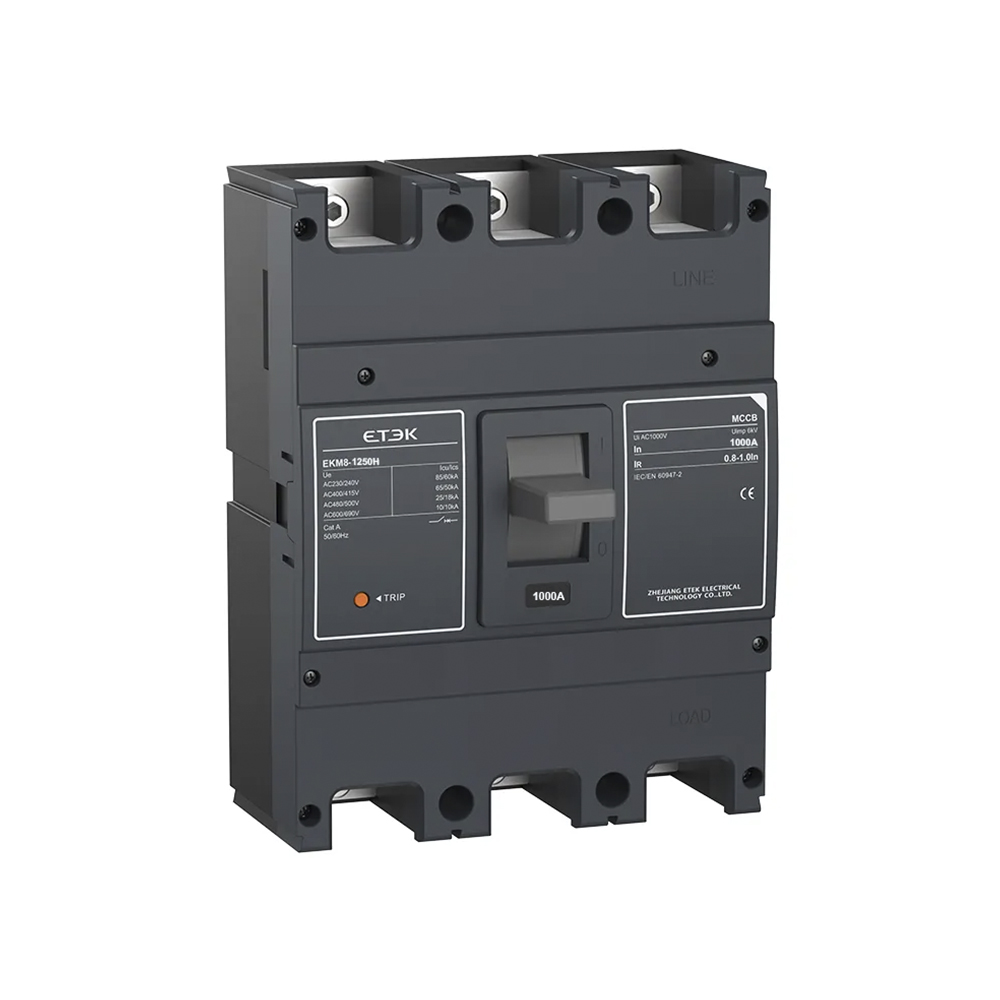 Breaker termomagnético MCCB industrial 1250H | 3P 1000A