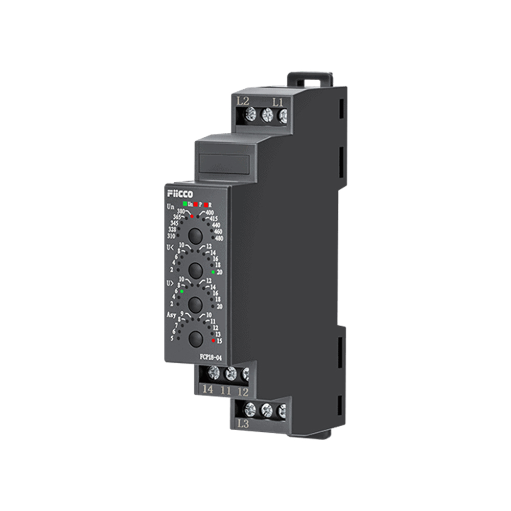Relé de Monitoreo Trifásico Serie FCP18-04 | 250-480V AC (L-L) | 3 Hilos