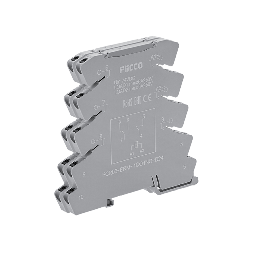 Módulo de Relé Electromecánico FCR06 | 1CO + 1NO | 24V DC