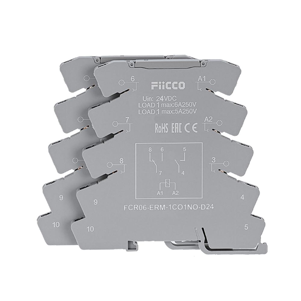 Módulo de Relé Electromecánico FCR06 | 1CO + 1NO | 24V DC - Imagen 2