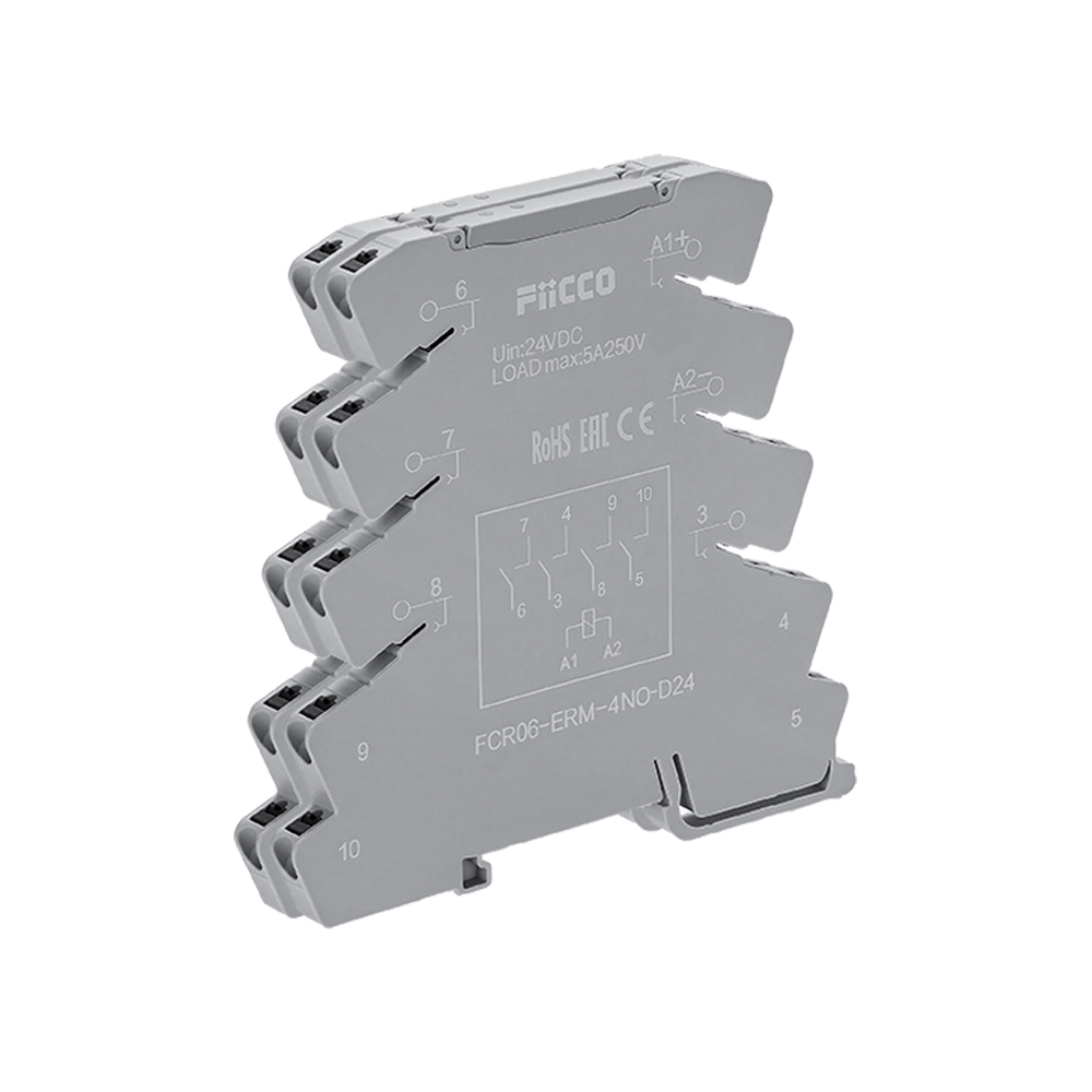Módulo de Relé Electromecánico FCR06 | 4NO | 24V DC