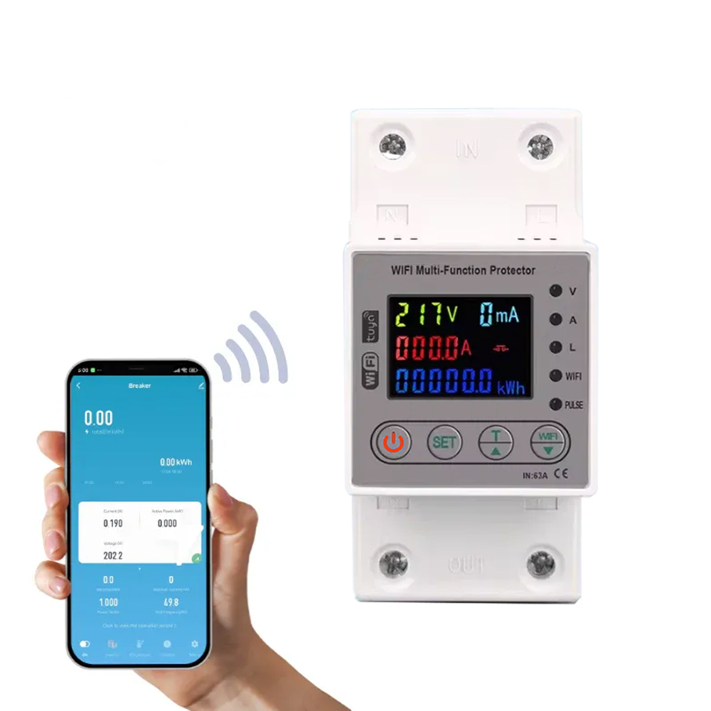 Protector Inteligente con Medidor kWh y WiFi | 63A