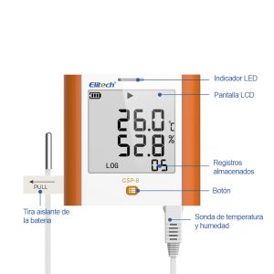 Alternative view of Elitech GSP-8 – Registrador Digital de Temperatura y Humedad | 100,000 Registros